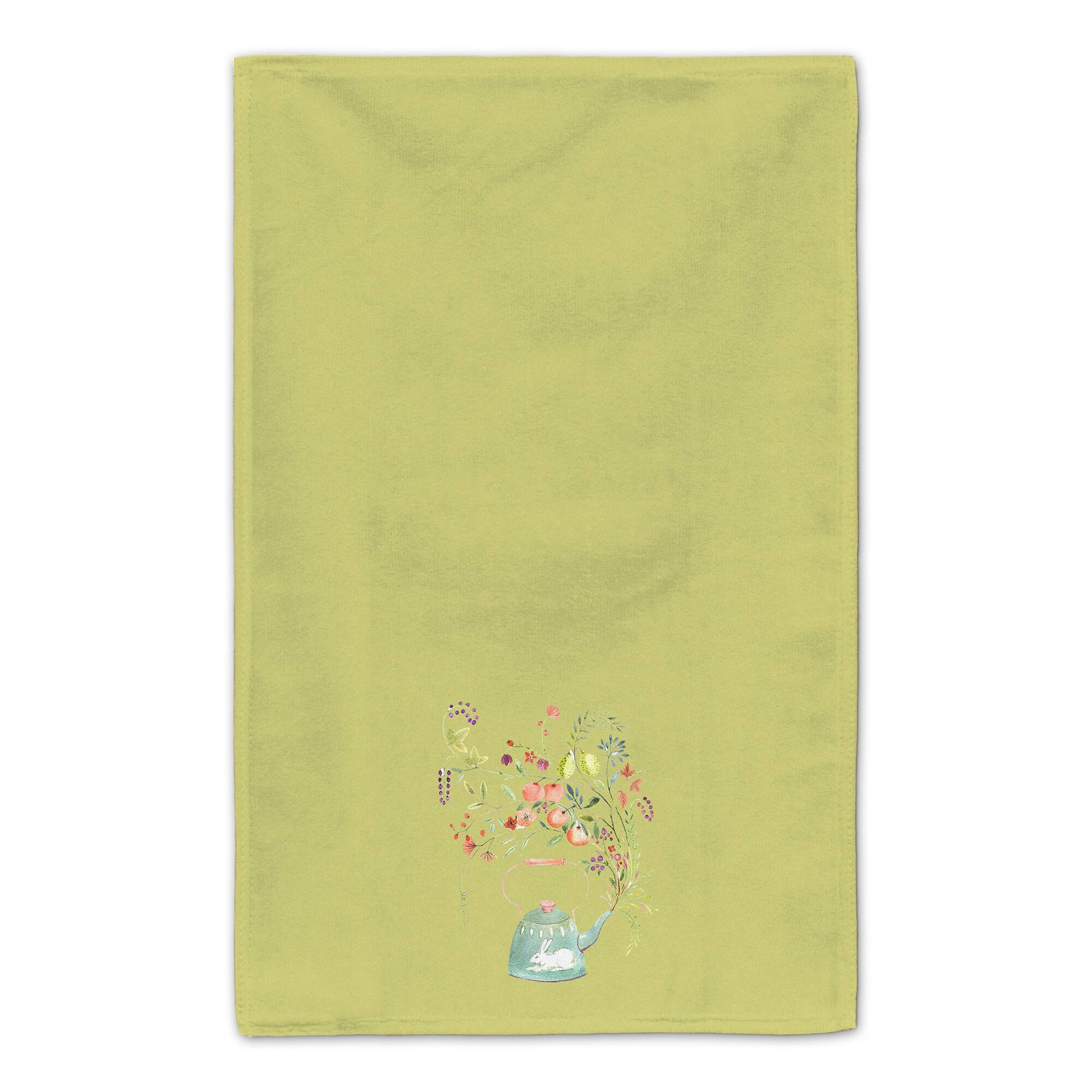 Tea Pot Spring Showers Tea Towel - Set of 2